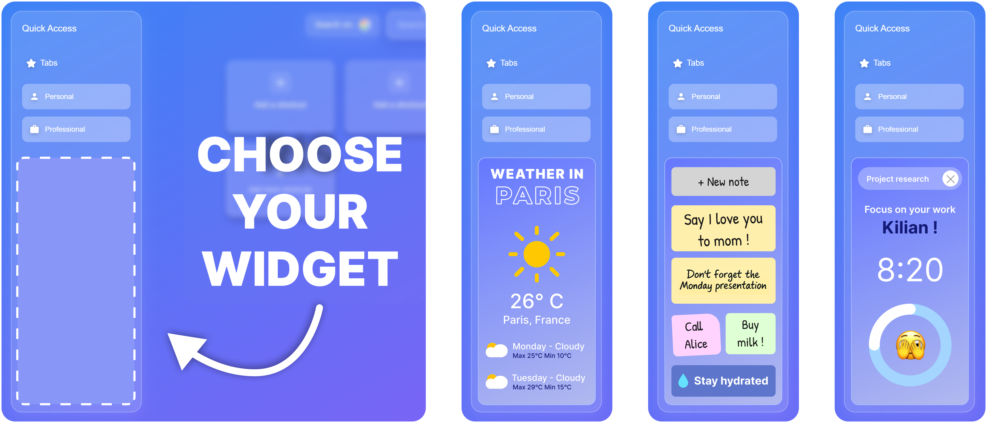 Widgets Preview